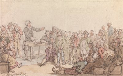 The Vicar of Wakefield: The Vicar Preaching to the Prisoners by Thomas Rowlandson